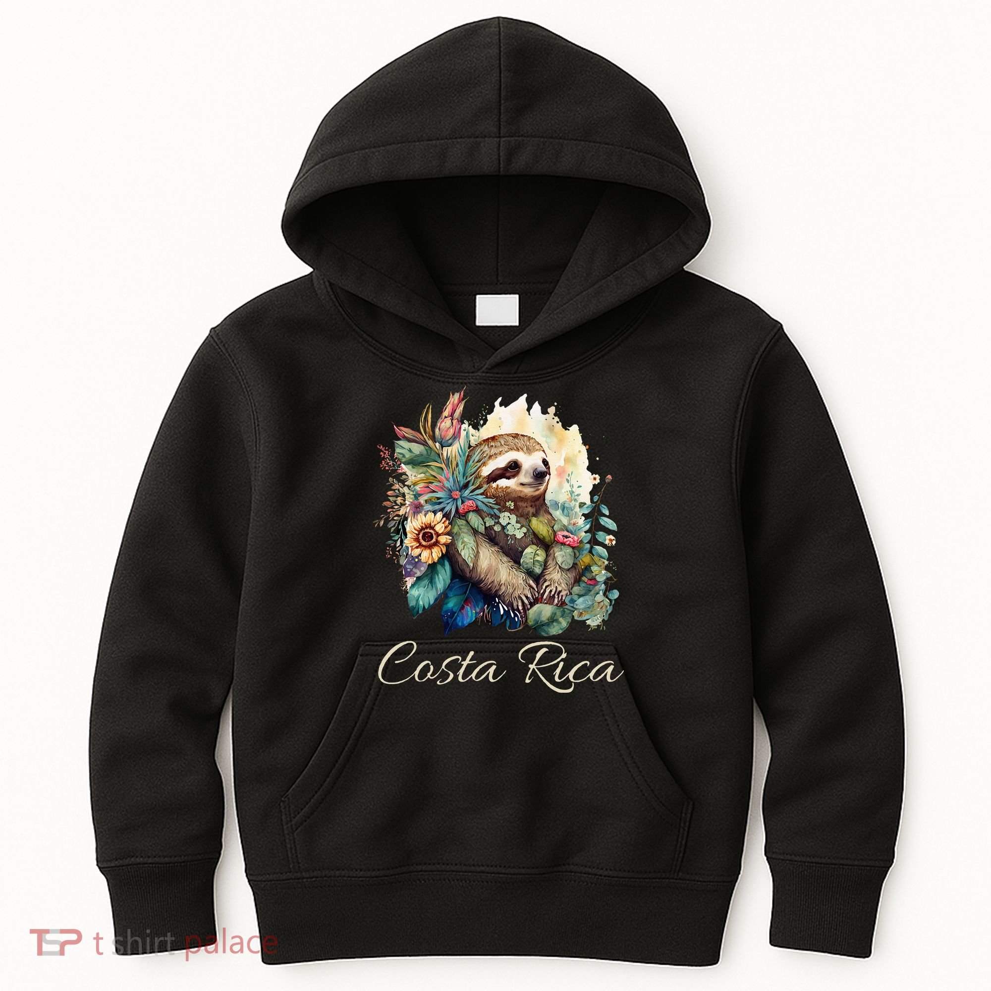 Costa Rica Tropical Sloth Kids Hoodie