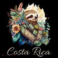 Costa Rica Tropical Sloth Kids Long Sleeve Shirt thumb 2