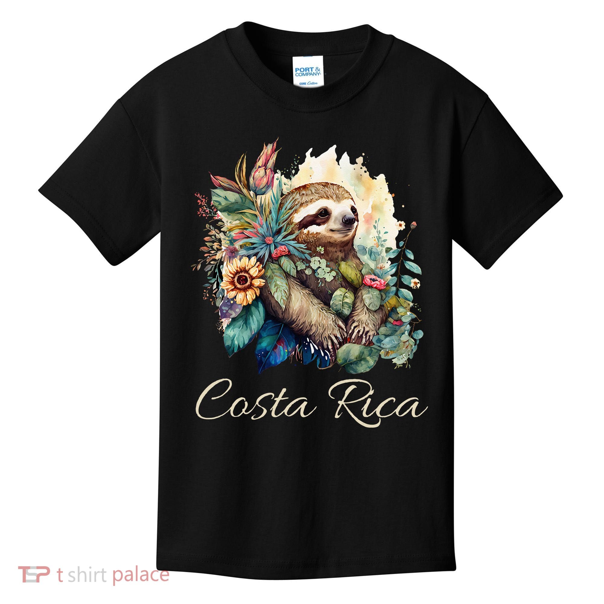 Costa Rica Tropical Sloth Kids T-Shirt