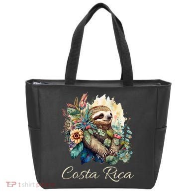 Costa Rica Tropical Sloth Tote Bag