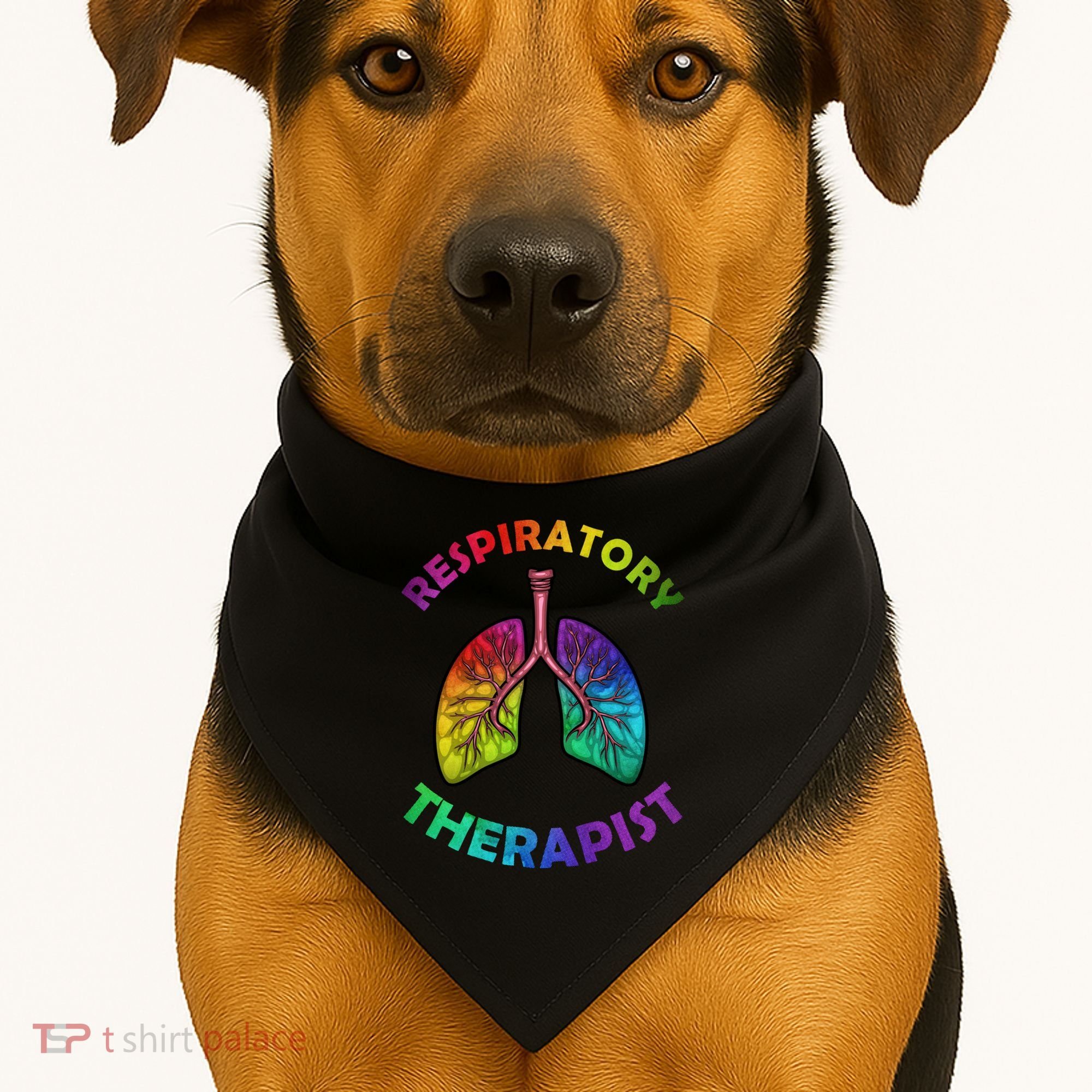 Cool Respiratory Therapy For Care Lung Doctor Rt Gift USA-Made Doggie Bandana