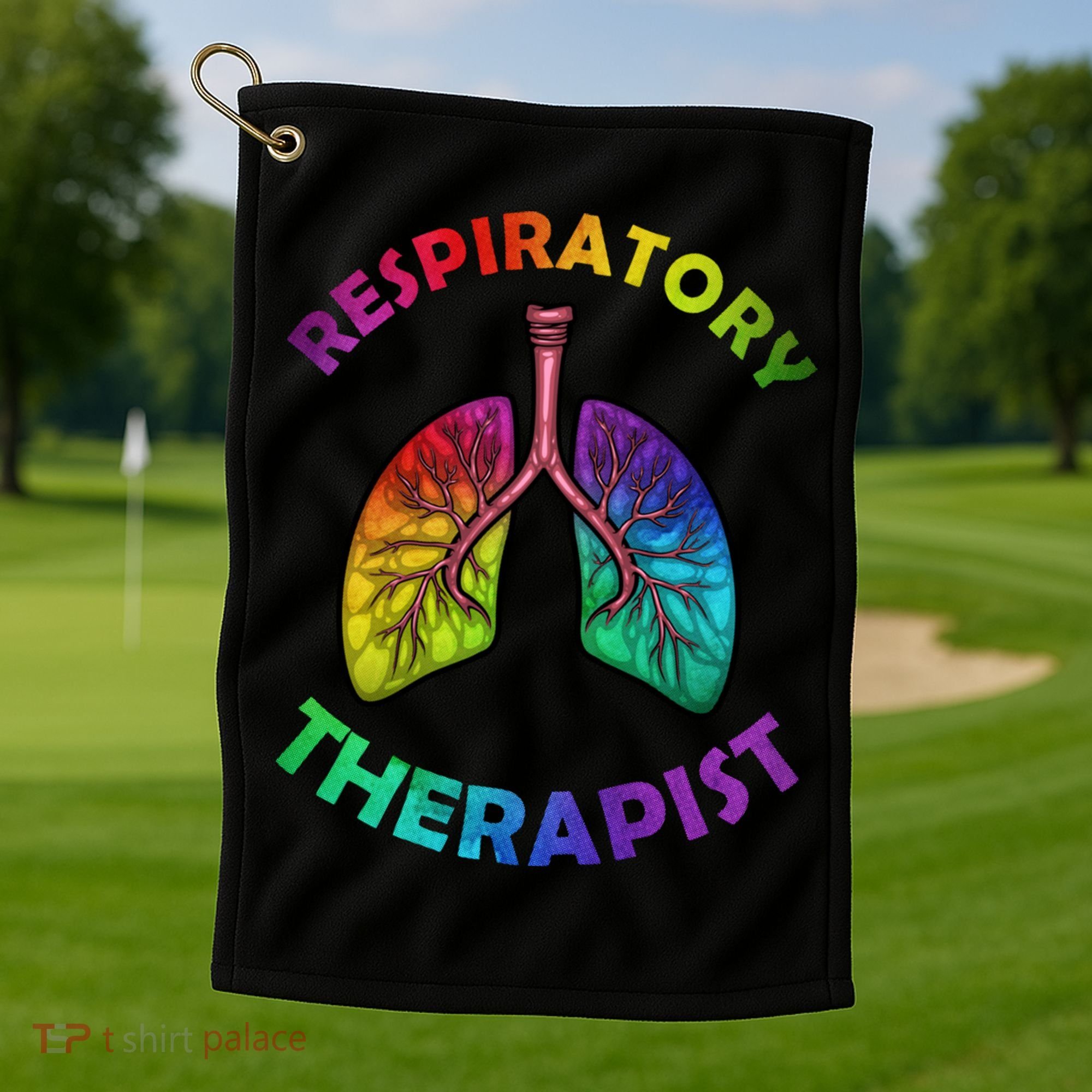 Cool Respiratory Therapy For Care Lung Doctor Rt Gift Golf Towel