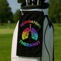 Cool Respiratory Therapy For Care Lung Doctor Rt Gift Golf Towel thumb 2