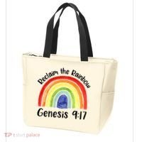 Christian Reclaim The Rainbow Jesus Lover Proverb Tee Tote Bag thumb 3