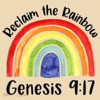 Christian Reclaim The Rainbow Jesus Lover Proverb Tee Tote Bag thumb 4