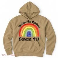 Christian Reclaim The Rainbow Jesus Lover Proverb Tee Hoodie thumb 0