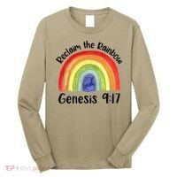 Christian Reclaim The Rainbow Jesus Lover Proverb Tee Long Sleeve Shirt thumb 0