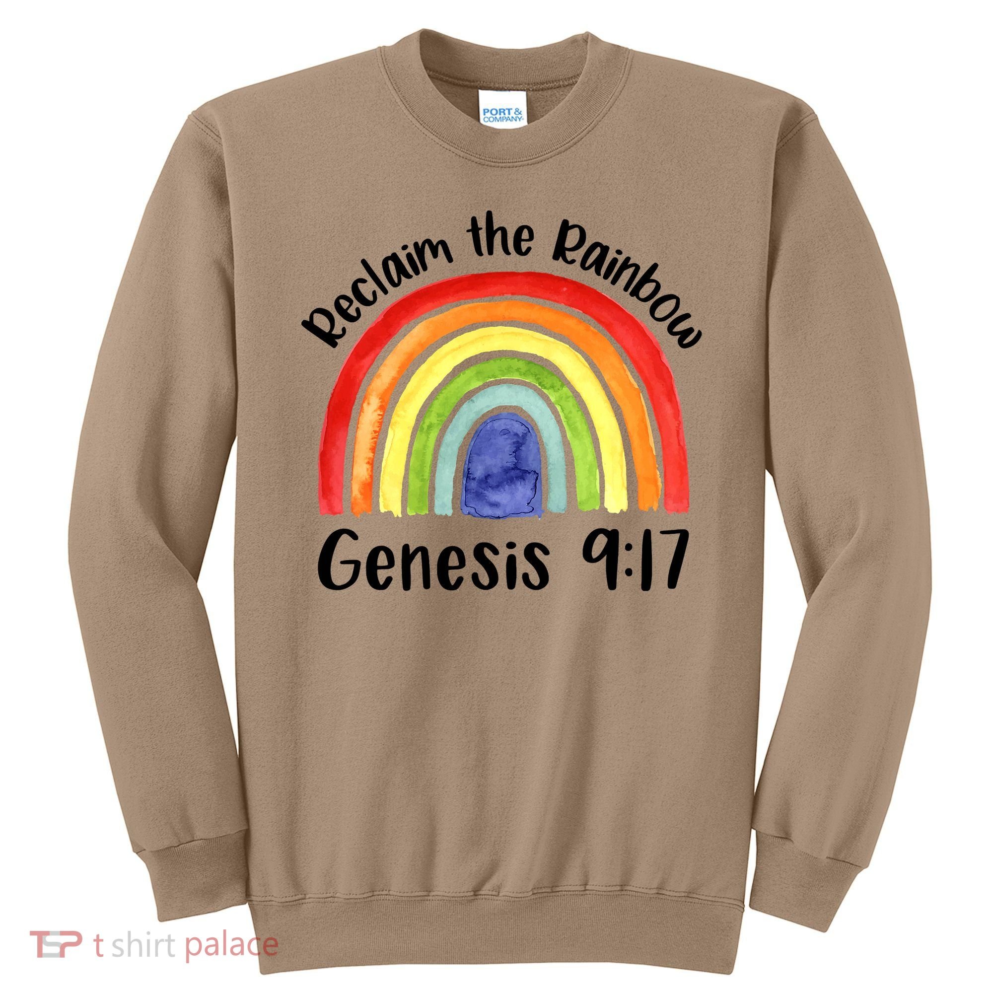 Christian Reclaim The Rainbow Jesus Lover Proverb Tee Sweatshirt