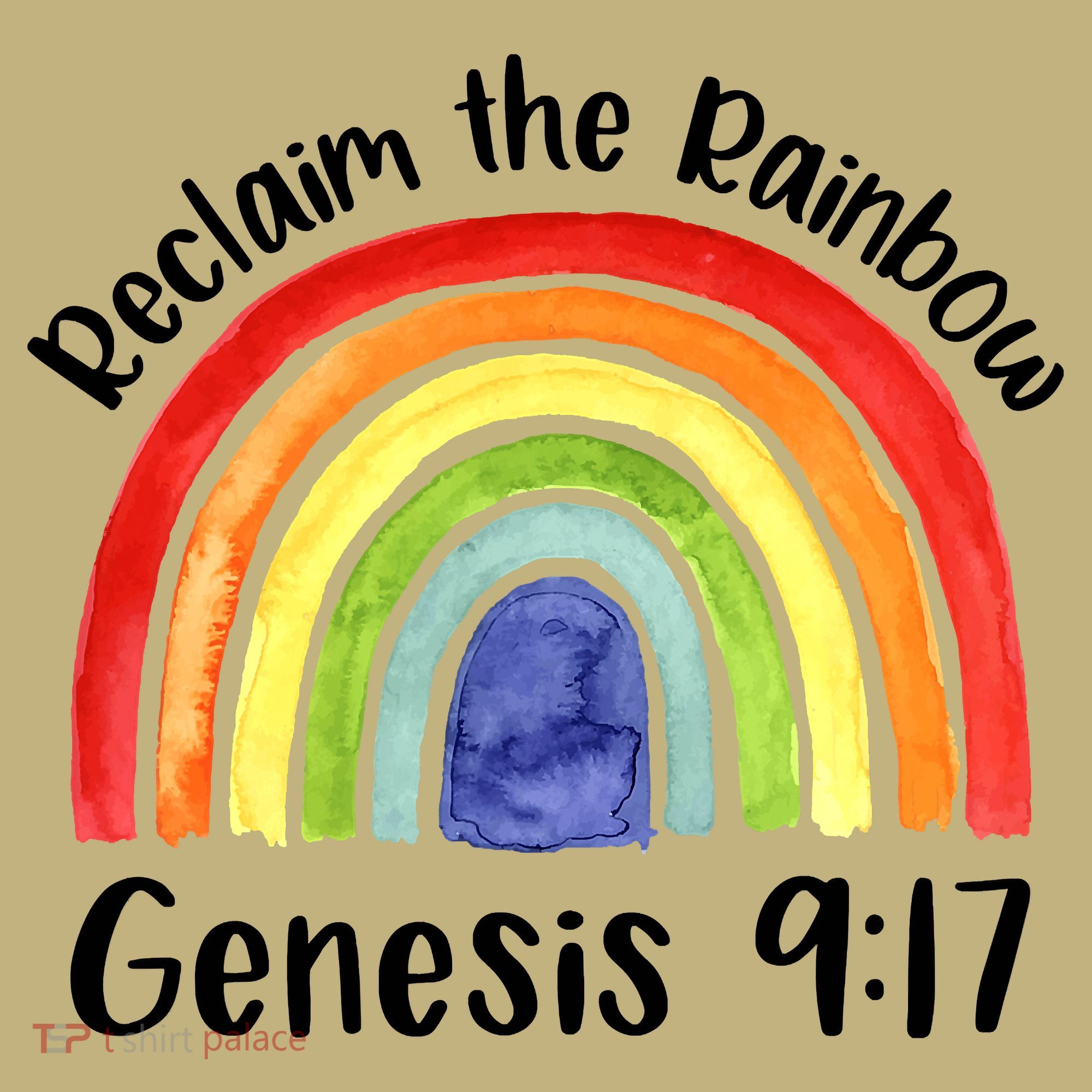 Christian Reclaim The Rainbow Jesus Lover Proverb Tee T-Shirt