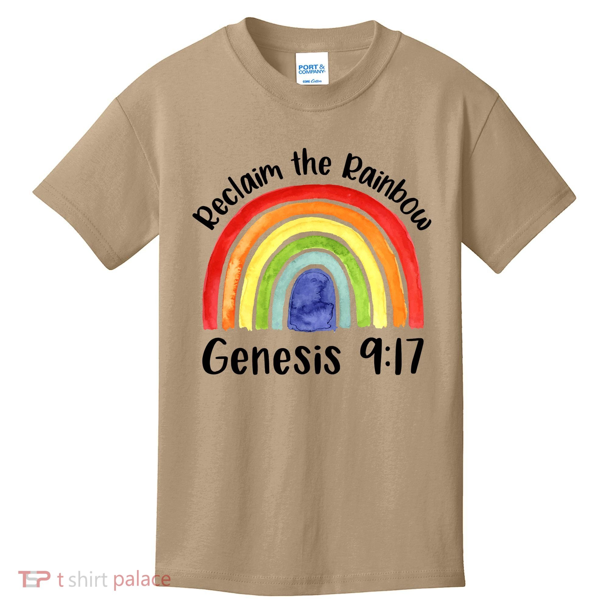 Christian Reclaim The Rainbow Jesus Lover Proverb Tee Kids T-Shirt
