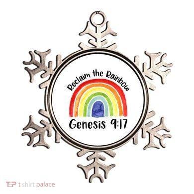 Christian Reclaim The Rainbow Jesus Lover Proverb Tee Ornament