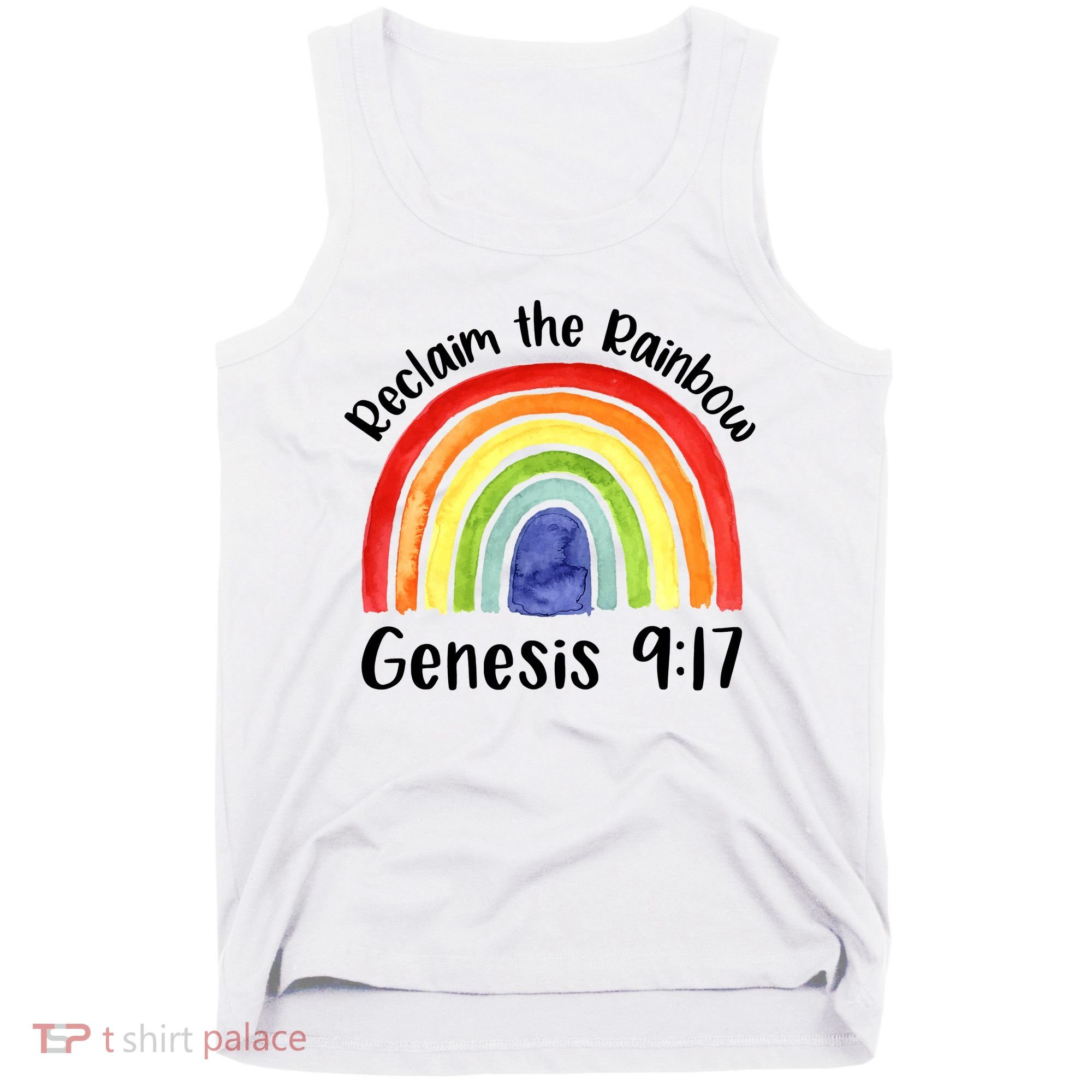 Christian Reclaim The Rainbow Jesus Lover Proverb Tee Tank Top