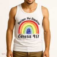 Christian Reclaim The Rainbow Jesus Lover Proverb Tee Tank Top thumb 3