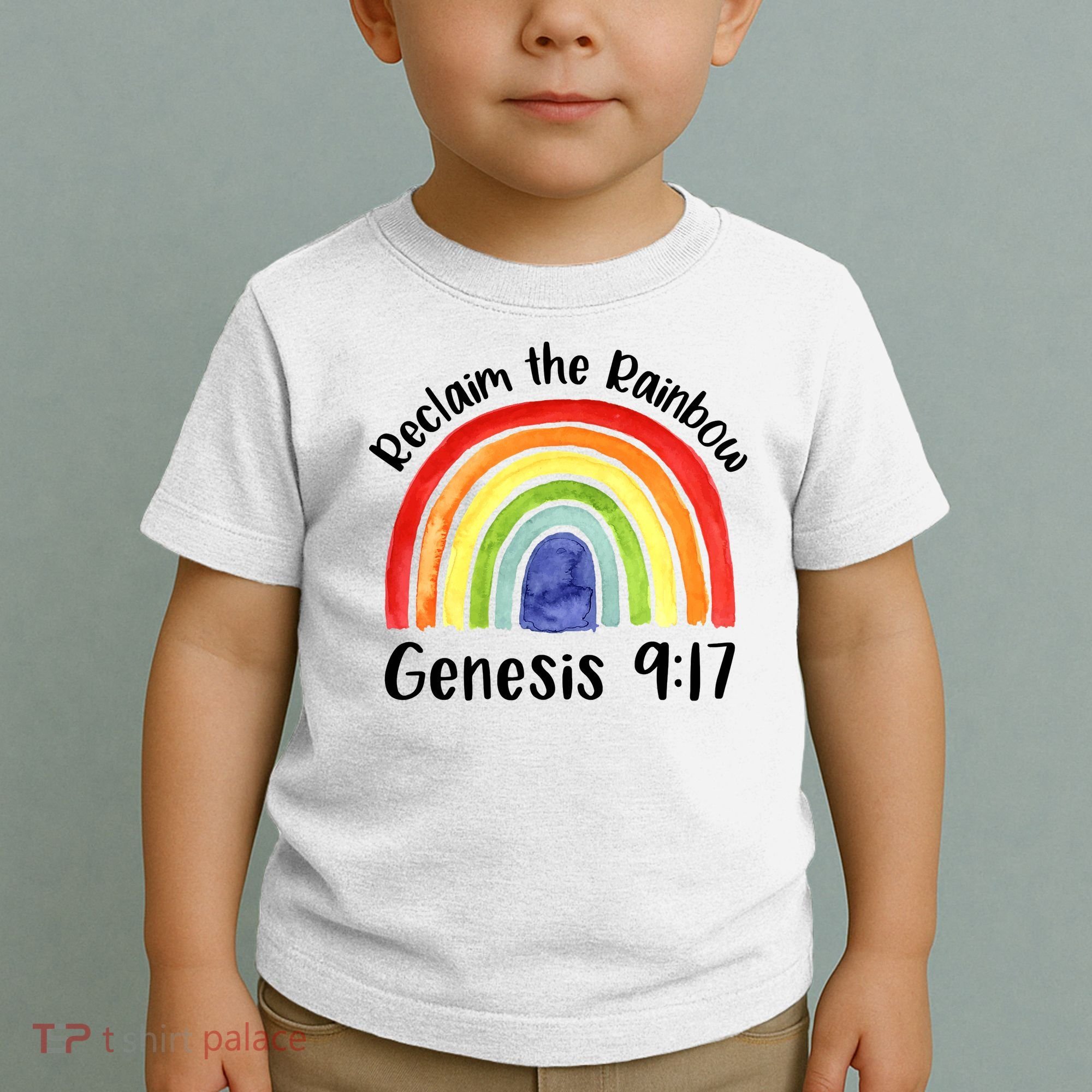 Christian Reclaim The Rainbow Jesus Lover Proverb Tee Toddler T-Shirt