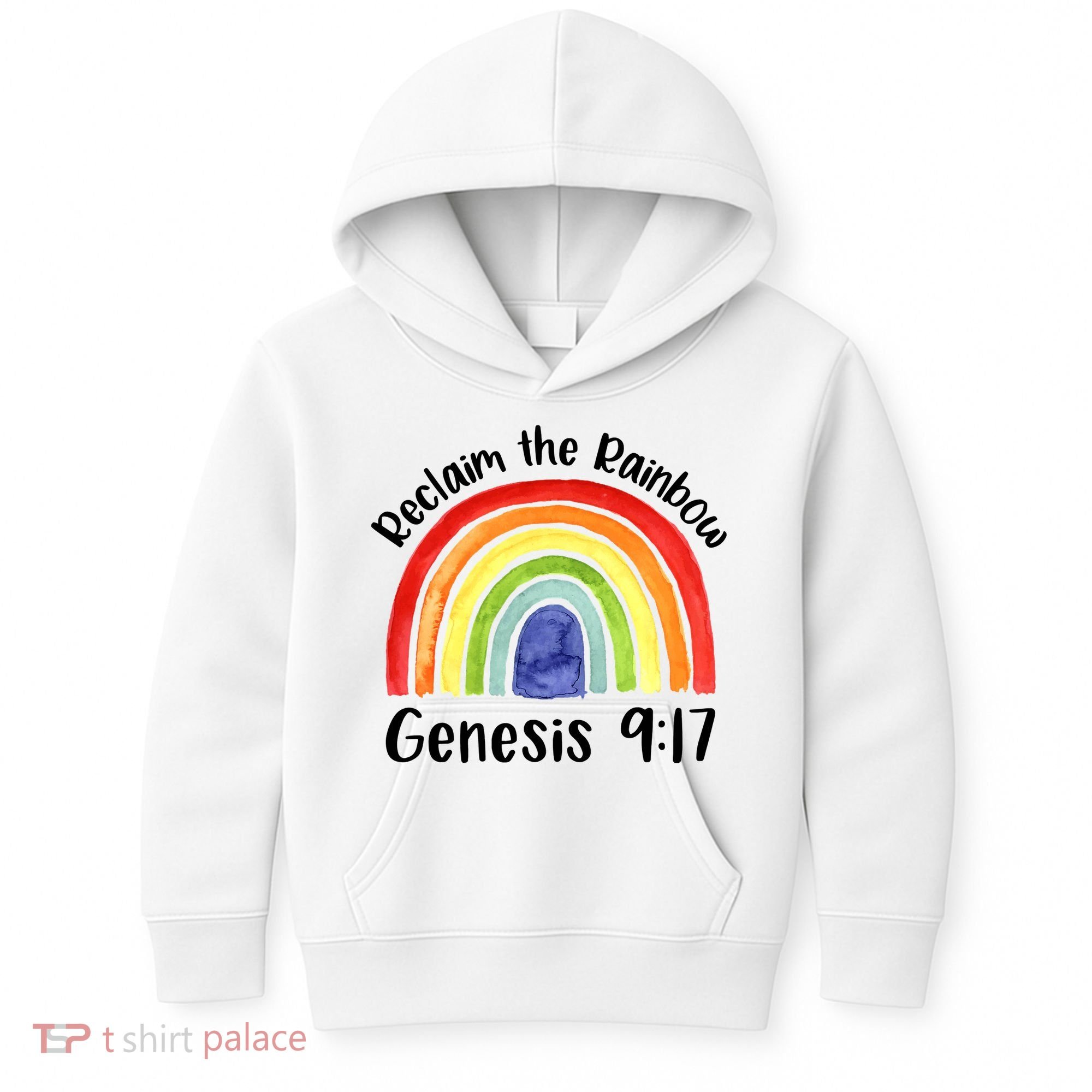 Christian Reclaim The Rainbow Jesus Lover Proverb Tee Kids Hoodie
