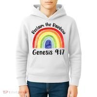 Christian Reclaim The Rainbow Jesus Lover Proverb Tee Kids Hoodie thumb 4