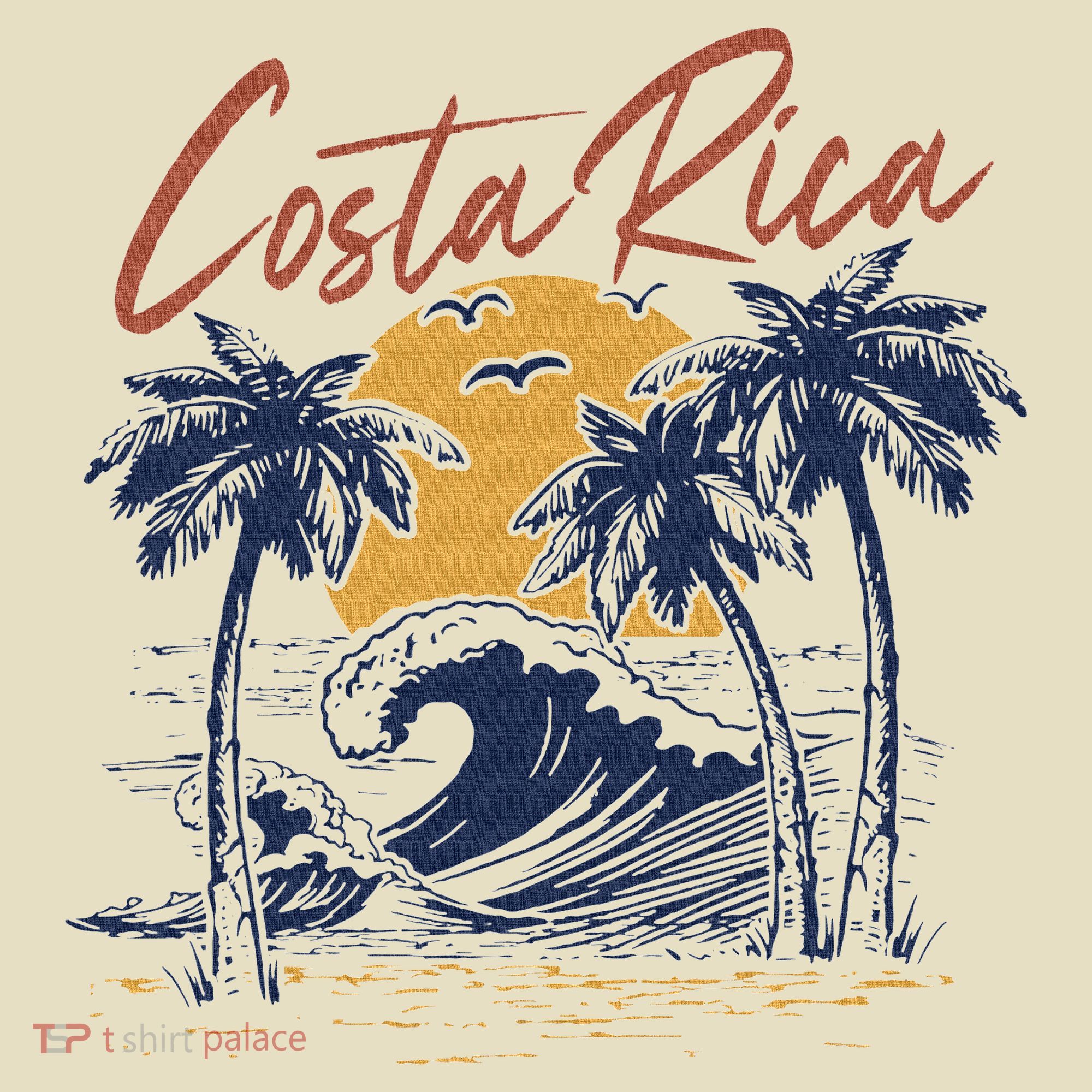 Costa Rica Tropical Comfort Colors Boxy T-Shirt
