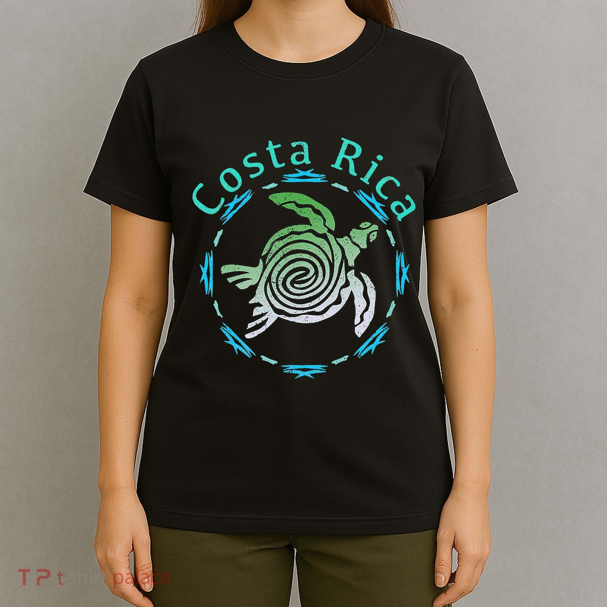 Costa Rica Tee Vintage Tribal Turtle T-Shirt