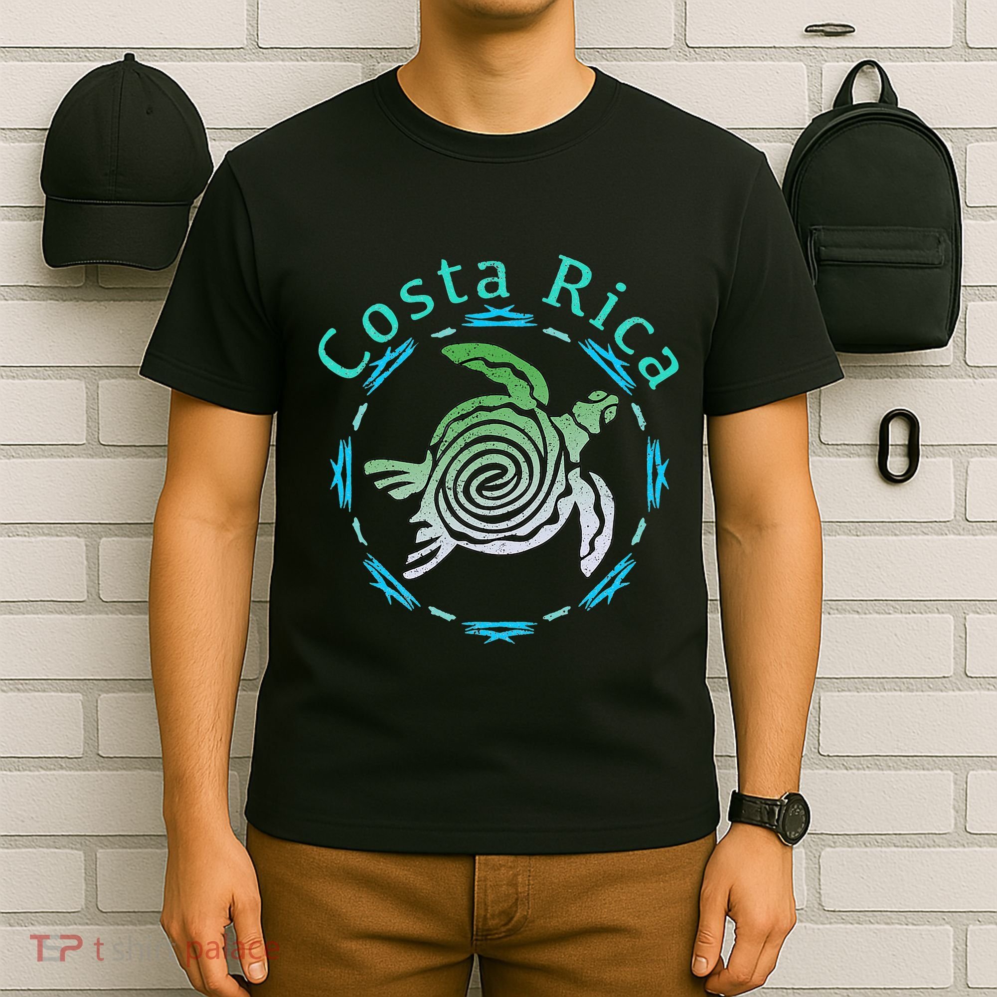 Costa Rica Tee Vintage Tribal Turtle T-Shirt