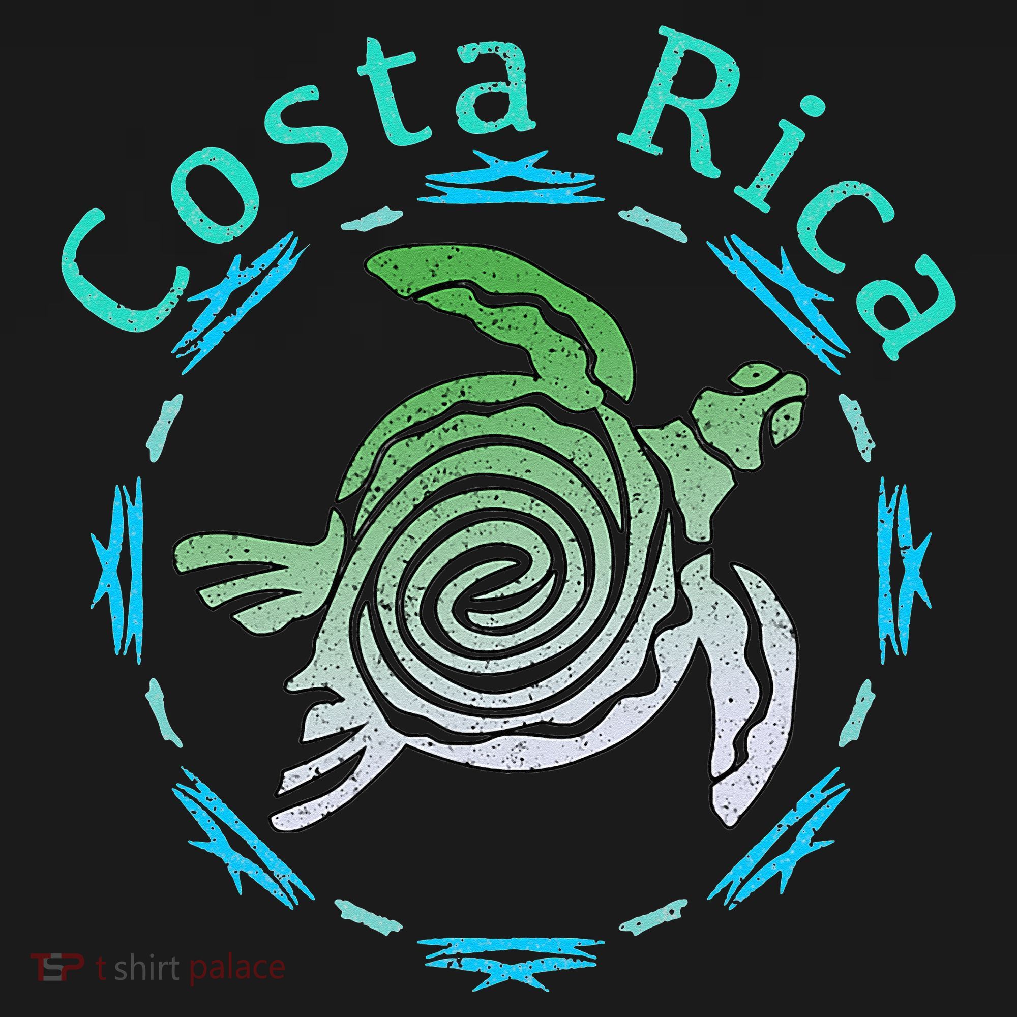 Costa Rica Tee Vintage Tribal Turtle T-Shirt