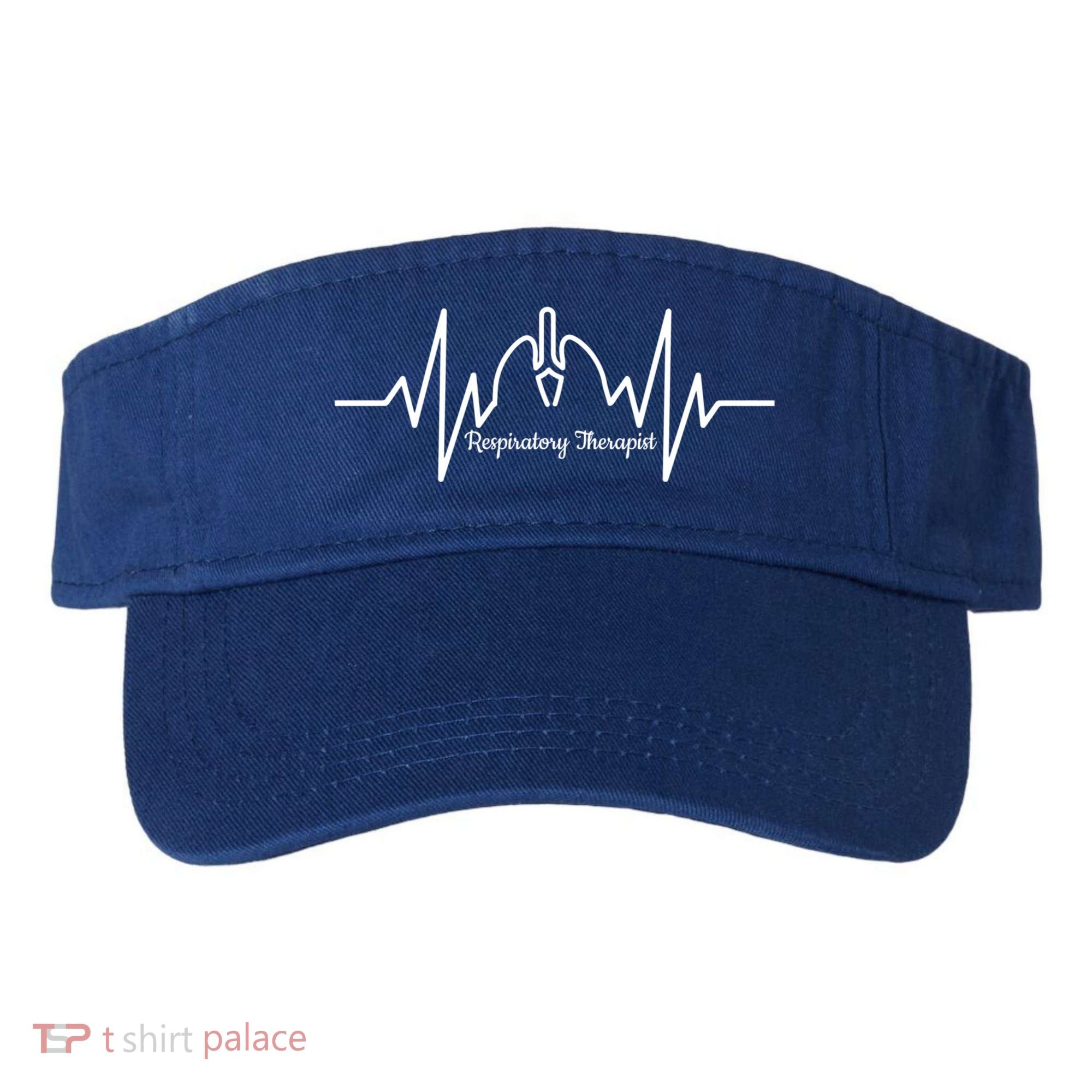 Cute Respiratory Therapist Ekg Heartbeat And Lungs Gift Visor