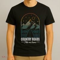 Country Roads Take Me Home Country Roads Retro Country T-Shirt thumb 3