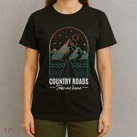 Country Roads Take Me Home Country Roads Retro Country T-Shirt thumb 4