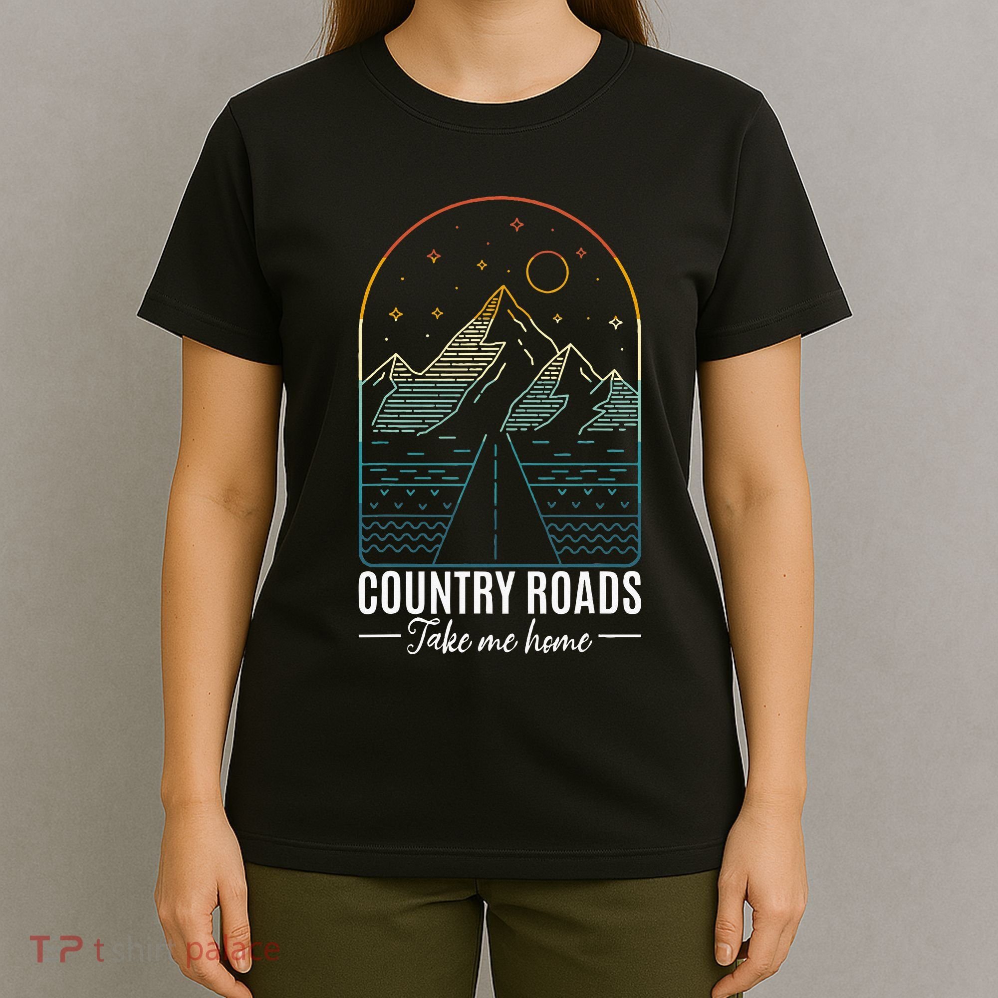 Country Roads Take Me Home Country Roads Retro Country T-Shirt