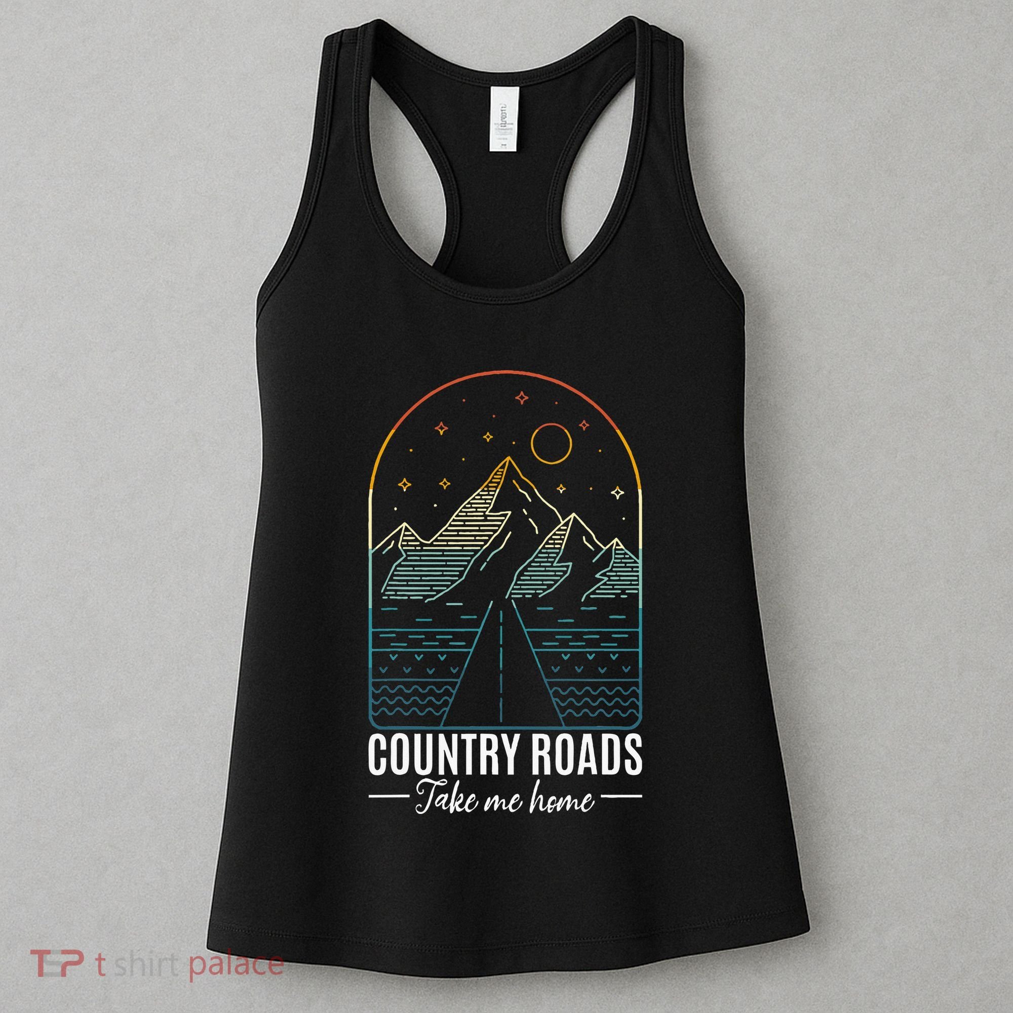 Country Roads Take Me Home Country Roads Retro Country Women's Tank Top