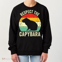 Capybaras Respect The Capybara Cavy Rodent Lover  Women's Sweatshirt thumb 0