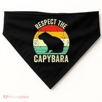 Capybaras Respect The Capybara Cavy Rodent Lover  USA-Made Doggie Bandana thumb 0