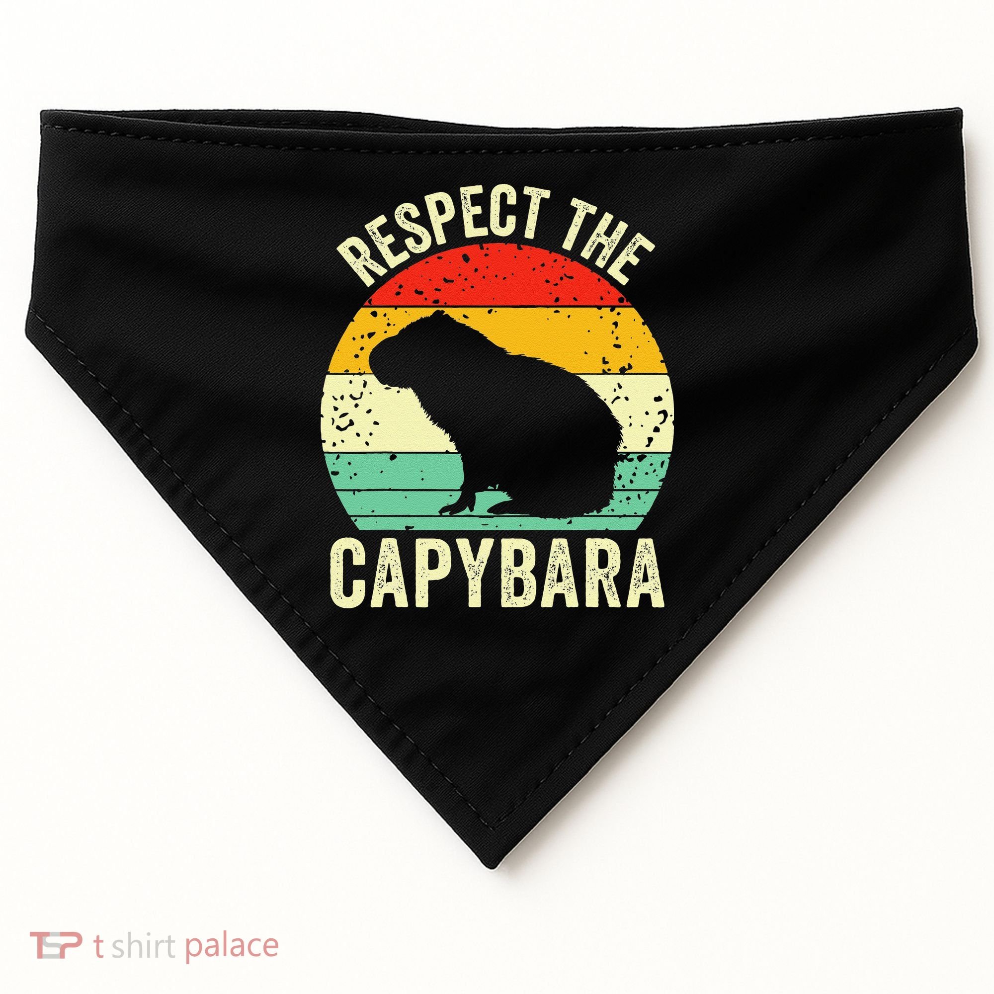 Capybaras Respect The Capybara Cavy Rodent Lover  USA-Made Doggie Bandana