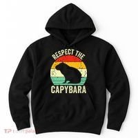 Capybaras Respect The Capybara Cavy Rodent Lover  Hoodie thumb 0