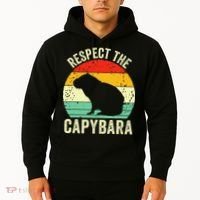 Capybaras Respect The Capybara Cavy Rodent Lover  Hoodie thumb 2