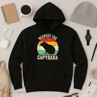 Capybaras Respect The Capybara Cavy Rodent Lover  Hoodie thumb 3
