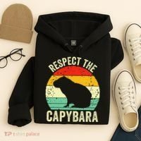 Capybaras Respect The Capybara Cavy Rodent Lover  Hoodie thumb 4