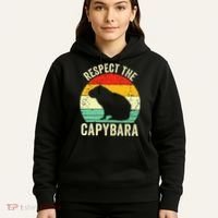 Capybaras Respect The Capybara Cavy Rodent Lover  Hoodie thumb 5