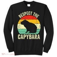 Capybaras Respect The Capybara Cavy Rodent Lover  Sweatshirt thumb 0