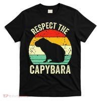 Capybaras Respect The Capybara Cavy Rodent Lover  T-Shirt thumb 0