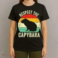 Capybaras Respect The Capybara Cavy Rodent Lover  T-Shirt thumb 4