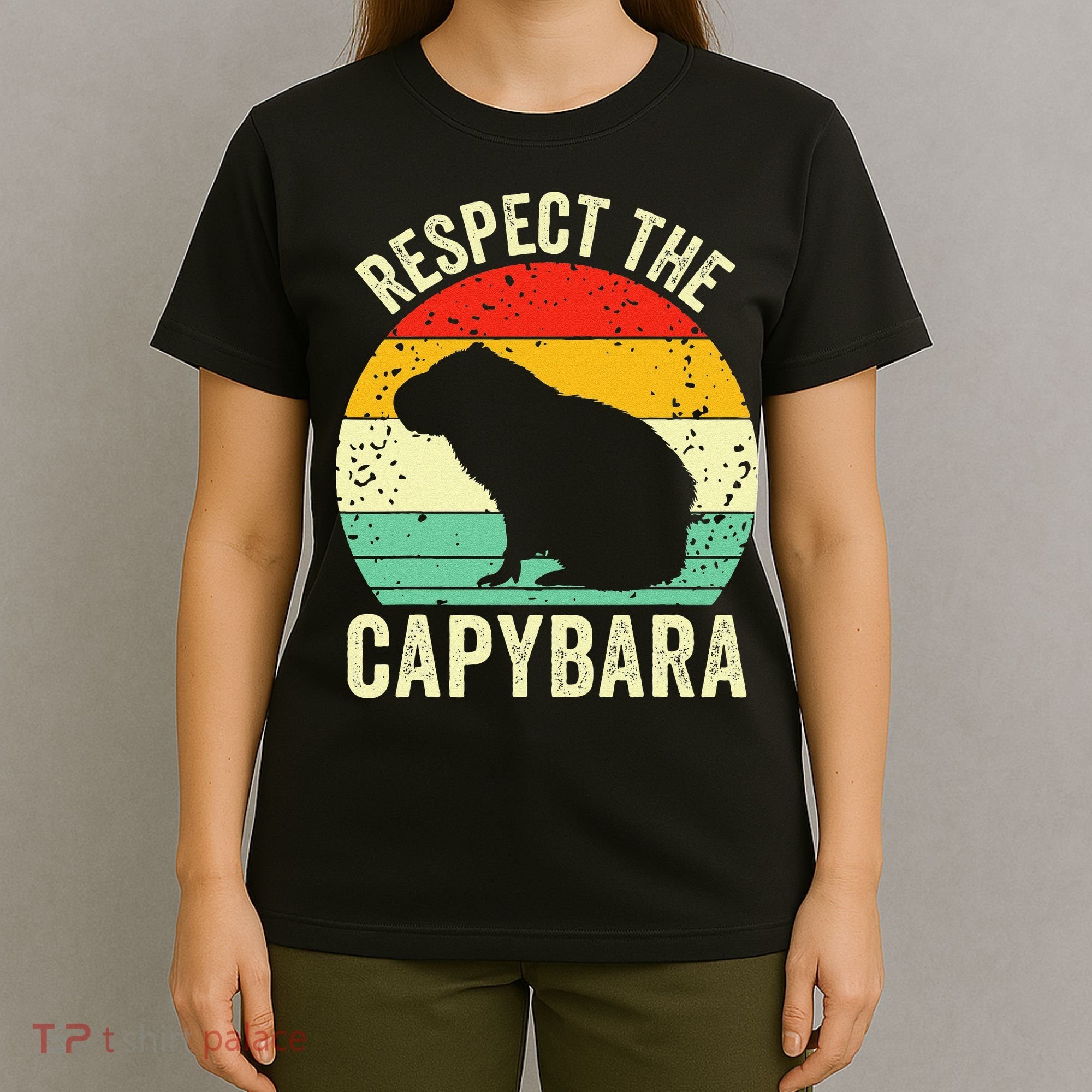 Capybaras Respect The Capybara Cavy Rodent Lover  T-Shirt