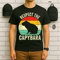 Capybaras Respect The Capybara Cavy Rodent Lover  T-Shirt thumb 6