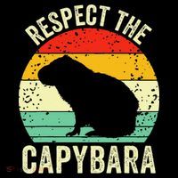 Capybaras Respect The Capybara Cavy Rodent Lover  Coaster thumb 2