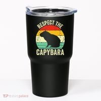 Capybaras Respect The Capybara Cavy Rodent Lover  Tumbler thumb 0