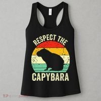 Capybaras Respect The Capybara Cavy Rodent Lover  Women's Tank Top thumb 3