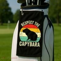 Capybaras Respect The Capybara Cavy Rodent Lover  Golf Towel thumb 2