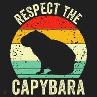 Capybaras Respect The Capybara Cavy Rodent Lover  Golf Towel thumb 3