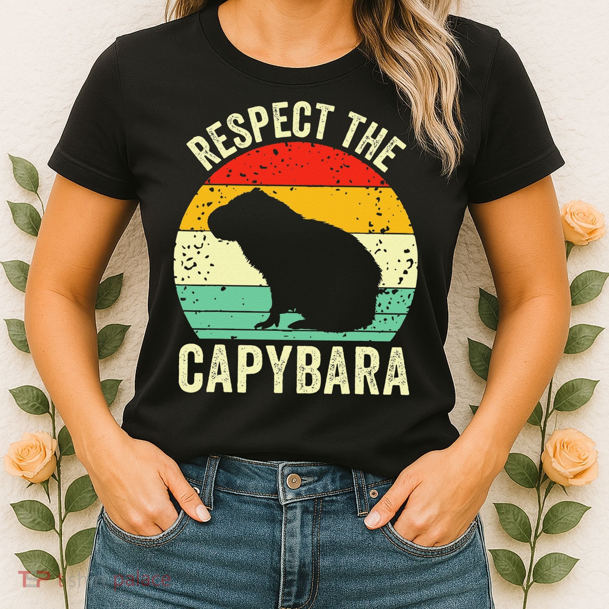 Capybaras Respect The Capybara Cavy Rodent Lover  Women's T-Shirt