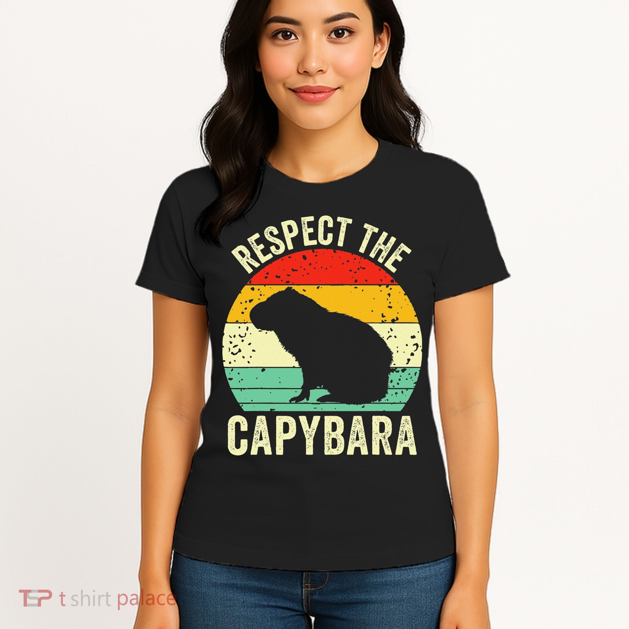 Capybaras Respect The Capybara Cavy Rodent Lover  Women's T-Shirt