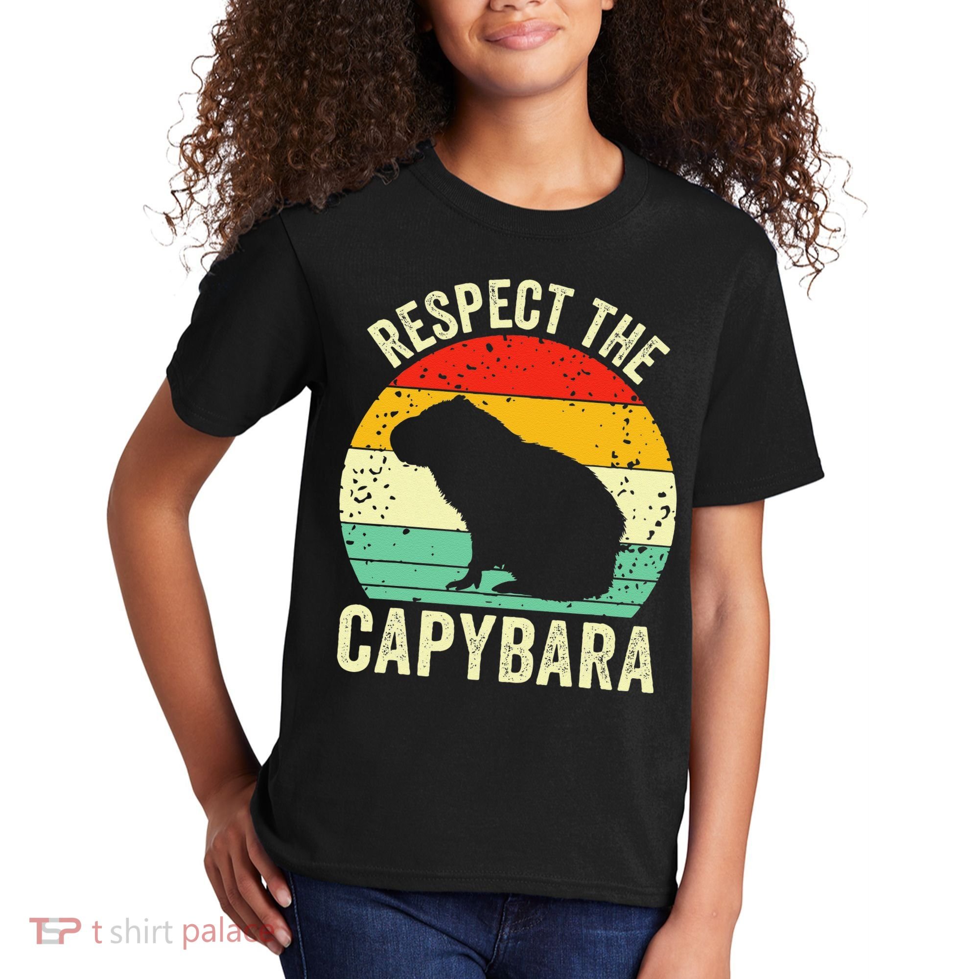 Capybaras Respect The Capybara Cavy Rodent Lover  Kids T-Shirt
